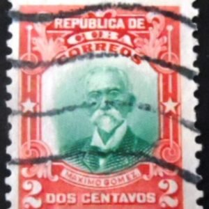 Selo postal de Cuba de 1910 Maximo Gomez
