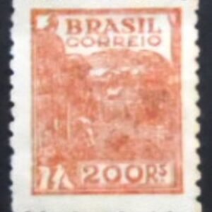 Selo postal do Brasil de 1942 Trigo U