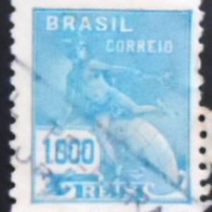 Selo postal do Brasil 1940 Mercúrio 1000