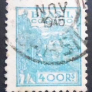 Selo postal do Brasil de 1942 Agricultura 400