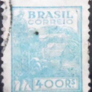 Selo postal do Brasil de 1942 Trigo 400 U