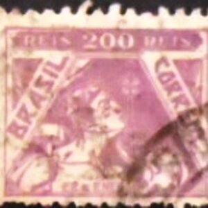 Selo postal do Brasil de 1940 Fé e Energia - 200rs