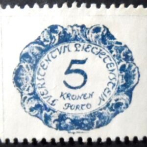 Selo postal de Liechtenstein de 1920 Figues