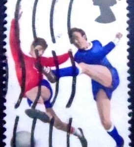 Selo postal do Reino Unido de 1966 Players with Ball