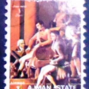 Selo postal do Emirado de Ajman de 1973 Napoleon