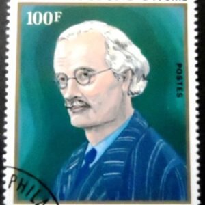 Selo postal da Costa do Marfim de 1982 Auguste Piccard