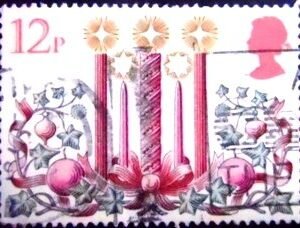 Selo postal do Reino Unido de 1980 Candles