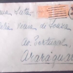 Envelope circulado em 1937 entre São Paulo x Araraquara