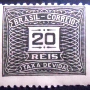 Selo postal do Brasil de 1931 Taxa Devida 20 Réis