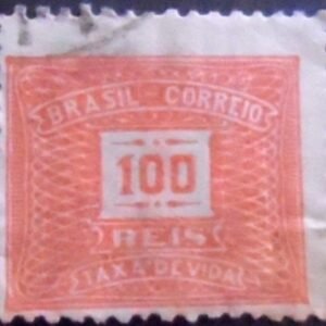 Selo postal do Brasil de 1929 Tipo Cifra ABN Horizontal 100