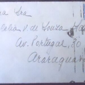 Envelope circulado em 1939 entre São Paulo x Araraquara