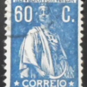 Selo postal de Portugal de 1921 Ceres 60