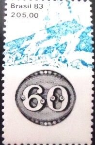 Selo postal de 1983 Olho de Boi 60 Réis