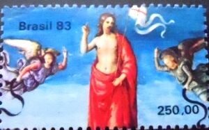 Selo postal do Brasil de 1983 Raphael Sanzio