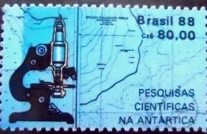 Selo postal do Brasil de 1988 Antártica