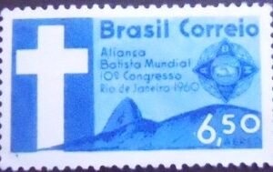 Selo postal do Brasil de 1960 Congresso Batista - A 98 N