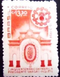 Selo postal de 1959 Fábrica Getúlio Vargas