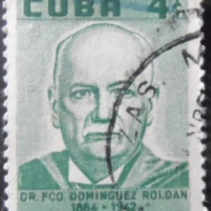 Selo postal de Cuba de 1958 Dr. Francisco Dominguez Roldan