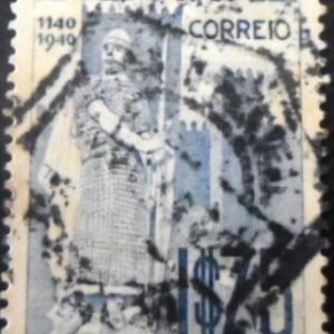 Selo postal de Portugal de 1940 Statue King Alfonso Henriques