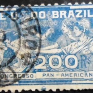 Selo postal COMEMORATIVO do Brasil de 1906 - C 6