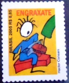 Selo postal do Brasil de 2006 Engraxate M