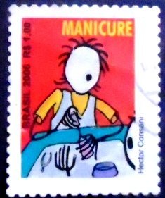 Selo postal Regular emitido no Brasil em 2006 - 843 U