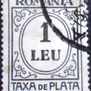 Selo postal da Romenia de 1920 Standing oval 1