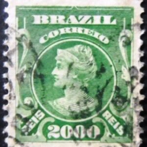 Selo postal do Brasil de 1906 Princesa Isabel 2$ U