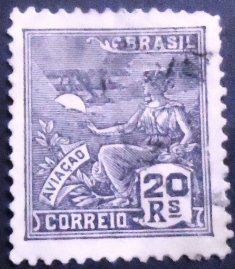 Selo postal do Brasil 1940 Aviação 20