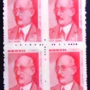 Quadra de selos postais de 1960 Adel Pinto - c 448 n