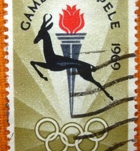 Selo postal comemorativo África do Sul 1969 S.A. Games