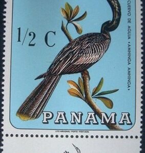 Selo postal comemorativo do PANAMÁ de 1967 American Darter