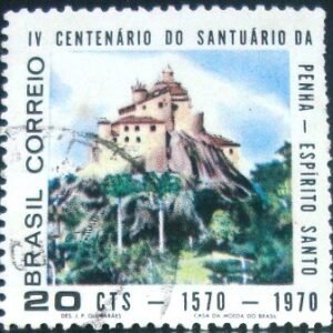 Selo postal do Brasil de 1970 Santuário N. S. Penha