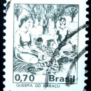 Selo postal do Brasil de 1979 Quebra do Babaçu - 588 U