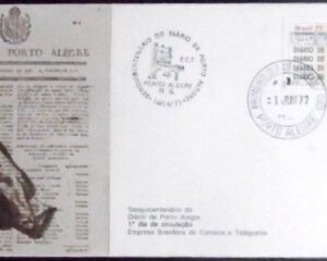 FDC Oficial nº 120 de 1977 Diário de Porto Alegre 3598