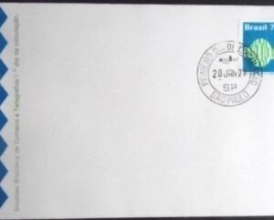 FDC Oficial nº 113 de 1977 Aeroporto Rio de Janeiro SP 7724