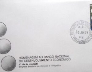 FDC Oficial nº 122 de 1977 BNDE PE 13737