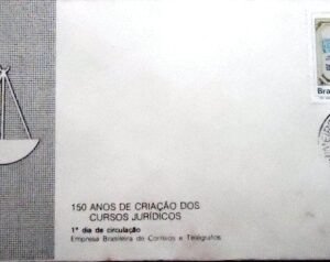 FDC Oficial nº 128 de1977 Cursos Jurídicos 8034