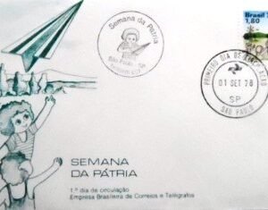 FDC Oficial nº 159 de 1978 Semana da Pátria SP 9357