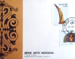 FDC OFICIAL nº 195 de 1980 Arte Indígena PB 2961