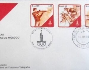FDC Oficial nº 202 de 1980 Olimpíadas de Moscou DF 2605