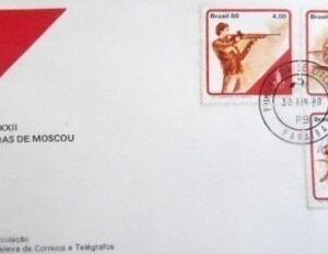 FDC Oficial nº 202 de 1980 Olimpíadas de Moscou PB 102229