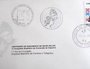 FDC oficial nº 204 de 1980 Nascimento de Helen Keller RJ 5869