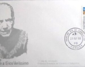 FDC oficial nº 209 de 1980 Érico Veríssimo PB 4389
