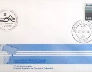 FDC oficial nº 211 de 1980 Telebrás SP 5609