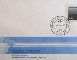 FDC oficial nº 211 de 1980 Telebrás PB 2843