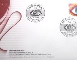 FDC Oficial nº 342 de 1984 Informática 84 RJ 27751
