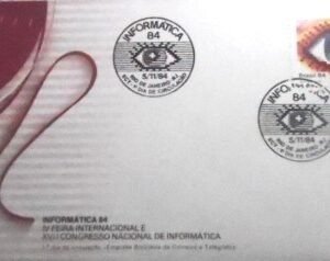 FDC Oficial nº 342 de 1984 Informática 84 RJ 26508