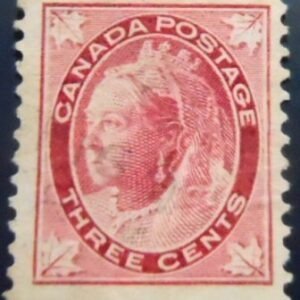 Selo postal do Canadá de 1898 Queen Victoria Maple Leaf 3 U