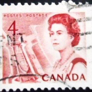 Selo postal do Canadá de 1968 QE II ship in lock in the St Lawrence 4 U sev